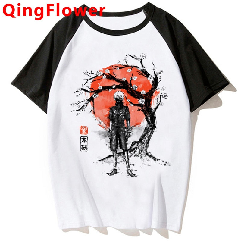 Japanese Anime Kaneki Ken Y2k Tokyo Ghoul T Shirt Men Kawaii Manga Graphic Tees Fashion Tshirt Summer 90s Tops T-shirt Male