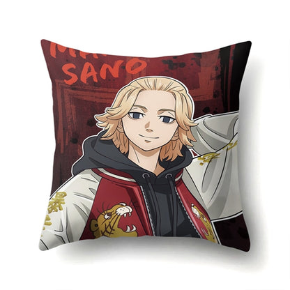 45x45cm Tokyo Revenger Sleeping Pillowcase Cartoon Print Pillow Cover Anime Cushion Case Cosplay Accessories for Home Decor Gift