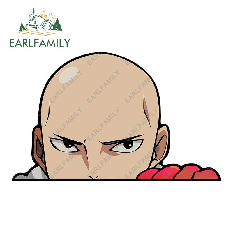 Anime One Punch Man Cartoon Saitama Peeker Car Stickers Vinyl JDM Graffiti Auto Motorcycle Decals