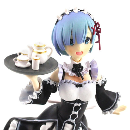 12-22cm Re: Zero in A Different World From Zero Ram Rem Servant Suit Version Figure Doll PVC Collection Model Toys