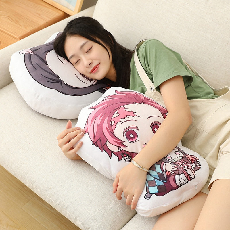 NEW Anime Demon Slayer Kimetsu no Yaiba Kamado Nezuko Cosplay Doll Home Decoration Plush Stuffed Cushion Throw Pillow Toy Gift