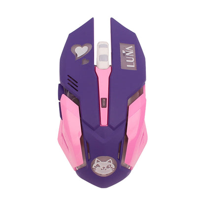 2.4GHz LED USB Wireless Gaming Optical Mouse 2400dpi Mute PC Laptop Computer 6 Buttons Gaming Mice for OW DVA Overwatch