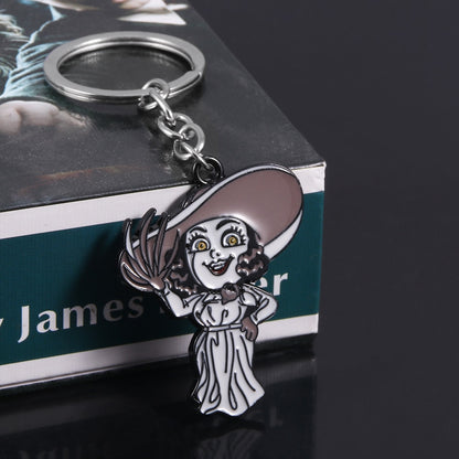 Game Residents Evils 8 Village keychain Six-Winged Unborn Metal Pendant Alloy Keychain Keyring Key Chain Accessories Gift