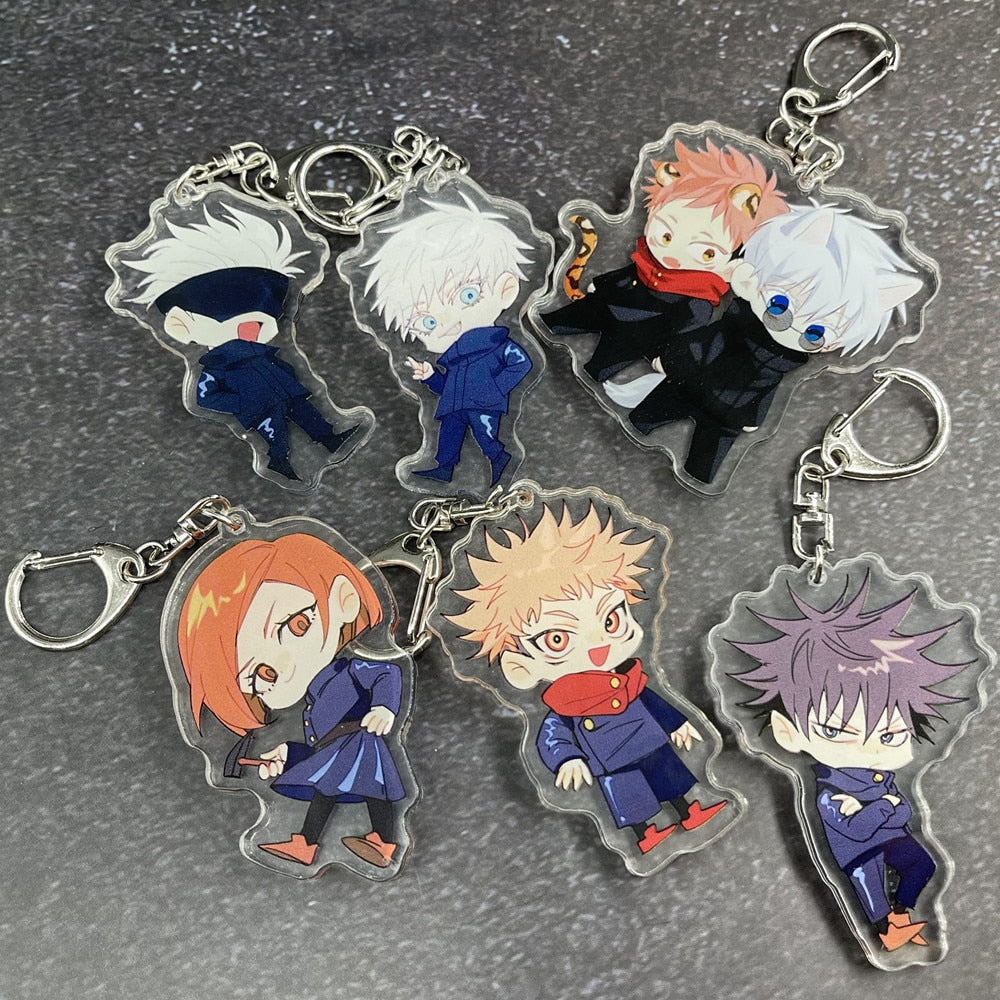 Anime Jujutsu Kaisen Gojou Satoru Ryoumen Sukuna Itadori Yuuji Key Chains Two-sided Keychain Cosplay Acrylic Pendant Keyring