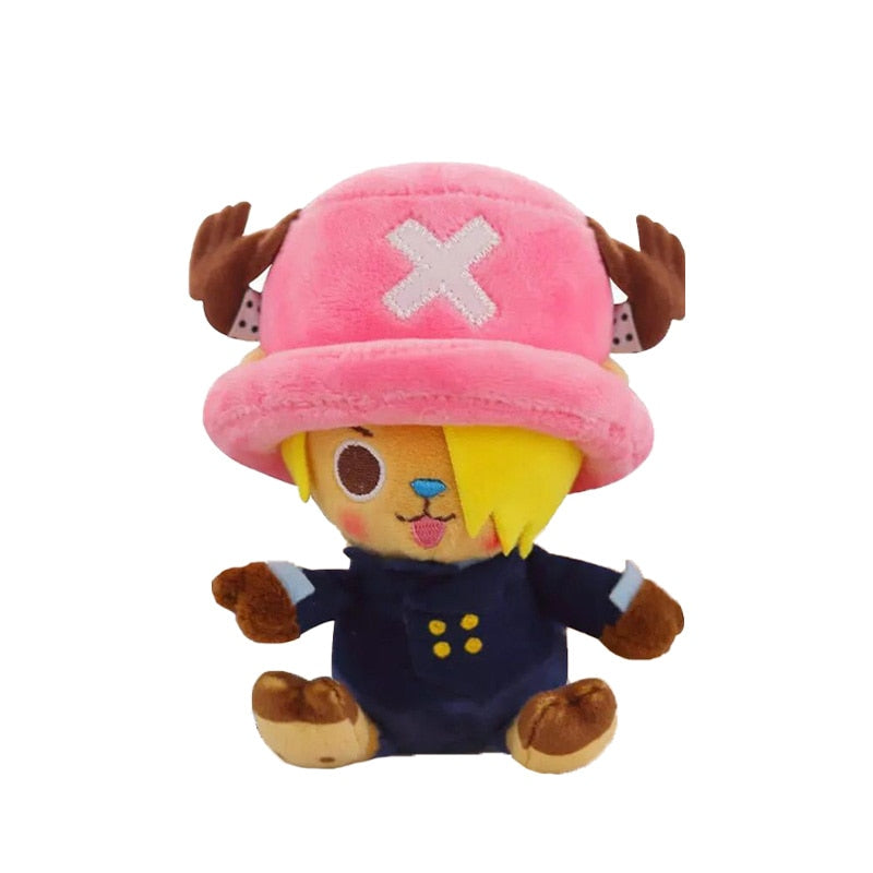 20cm One Piece Plush Toy Anime Tony Chopper Luffy Ace Pattern Soft Stuffed Plush Dolls Toys Cute Cartoon Chopper Doll Kids Gift