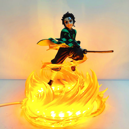 Demon Slayer Anime Figure DIY Set Tanjirou Zenitsu Rengoku Kyoujurou Toy Model Action Figural Kimetsu no Yaiba Rengoku Xmas Gift