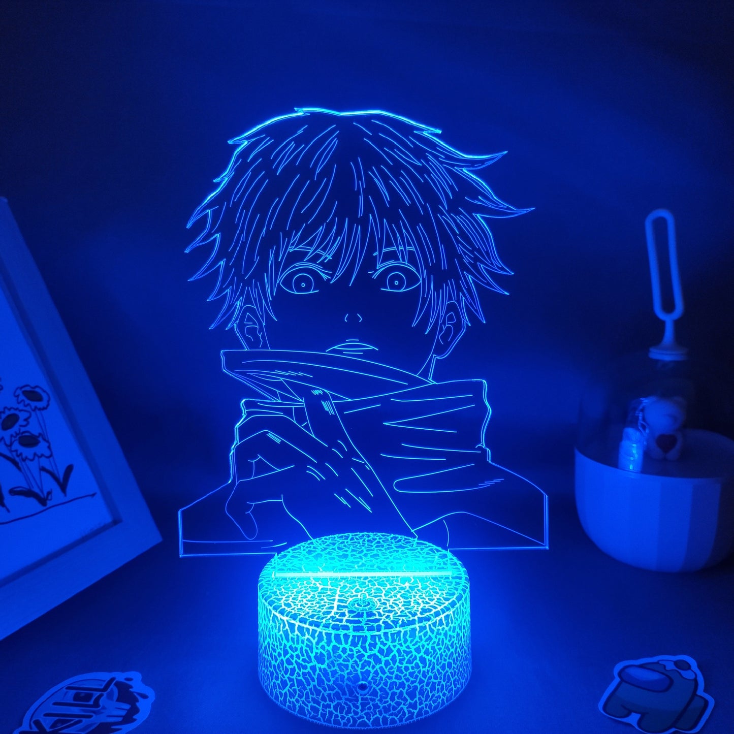 Anime Jujutsu Kaisen Figure Inumaki Toge 3D LED Lava Lamps RGB Night Lights Bedroom Table Decor Birthday Manga Gifts For Friends