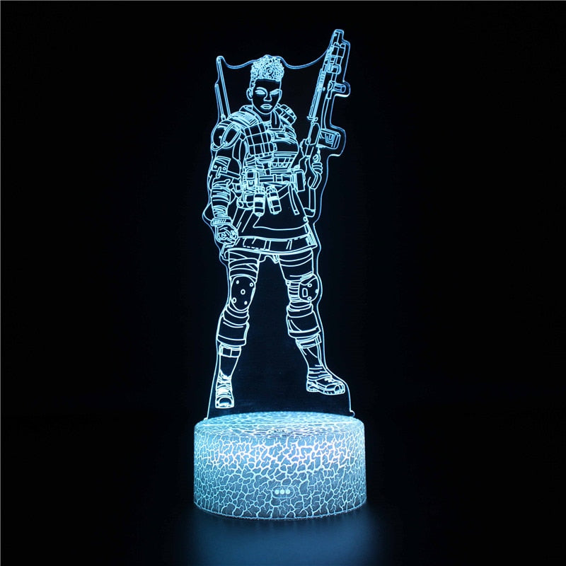 APEX Legends Hero Red Dead Redemption 2 Figure Anime Night Light for Children 3D Acrylic LED Nightlamp Illusion Table Lamp Gifts