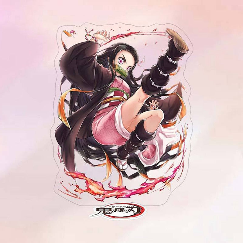 Anime Demon Slayer Kimetsu no Yaiba Kamado Tanjirou Hashira Giyuu Acrylic Stand Action Figure Desk Model Plate Holder Stationery