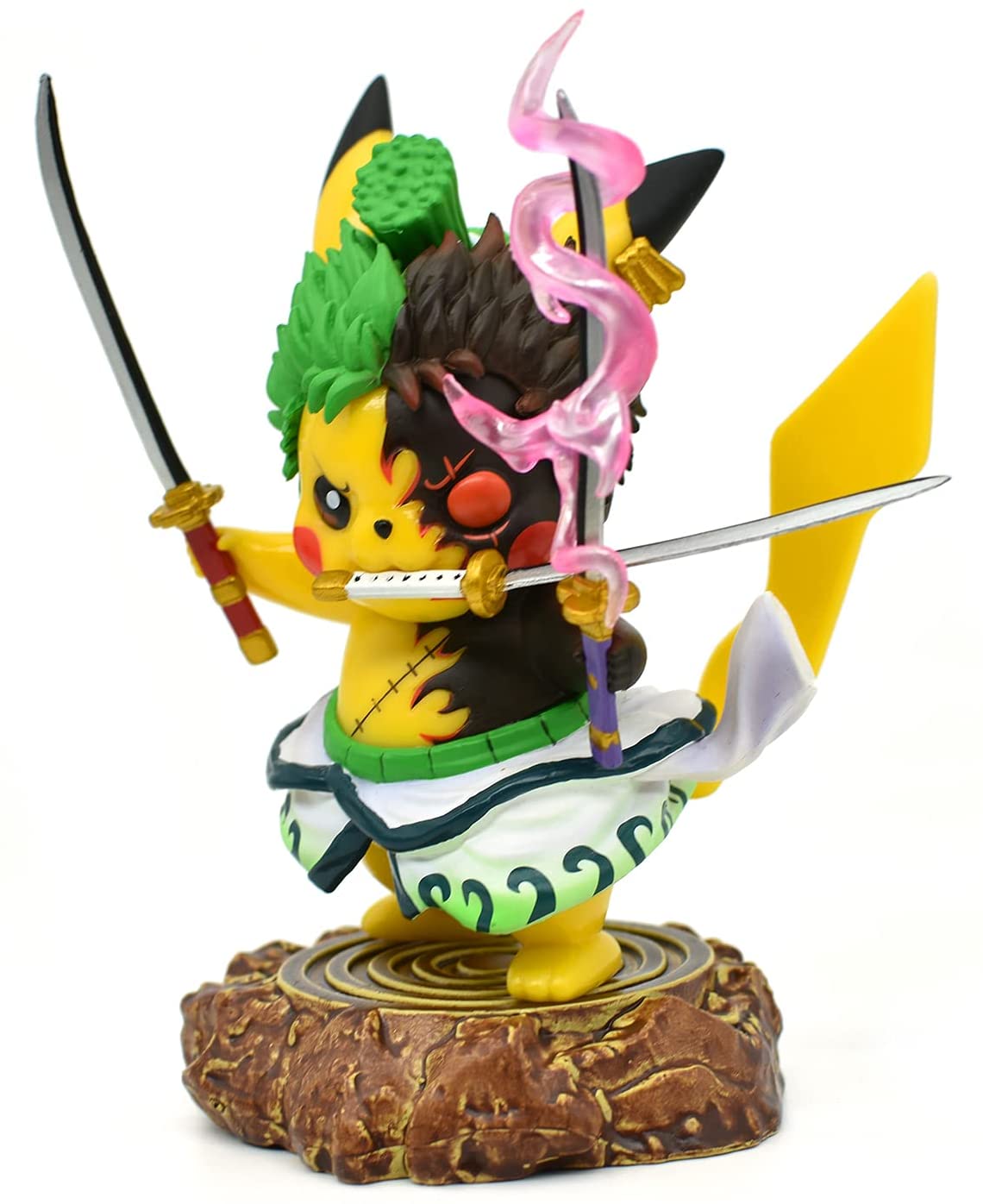 PVC 4&quot; Pokemon Anime Kawaii Pikachu Cosplay Roronoa Zoro Action Figure Statues GK Collection Birthday Gifts Funko  Pop It