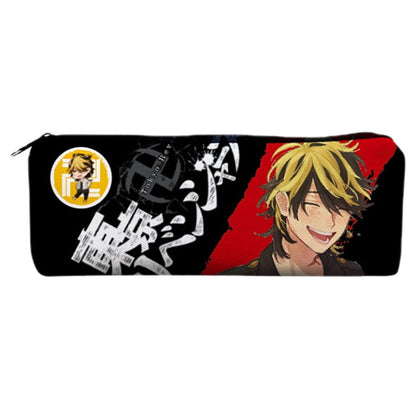 Anime Tokyo Revengers Pencil Case Canvas Animation Figures Printed Zipper Pencil Bag Pencil Box Pouch Kids Stationery Gift