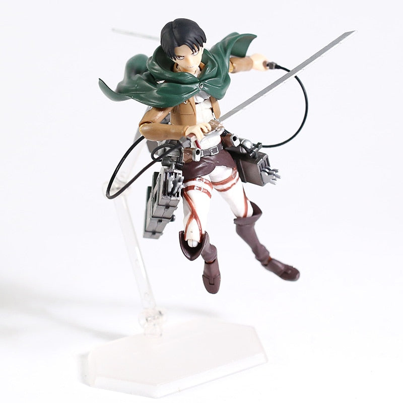 Figma Attack on Titan Eren Jaeger / Mikasa Ackerman / Levi Ackerman / PVC Action Figure Model Toy Figuirne