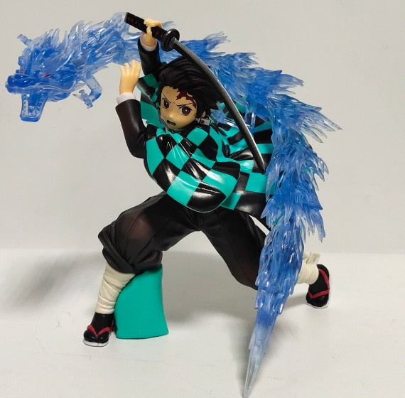 Demon Slayer Anime Figure DIY Set Tanjirou Zenitsu Rengoku Kyoujurou Toy Model Action Figural Kimetsu no Yaiba Rengoku Xmas Gift