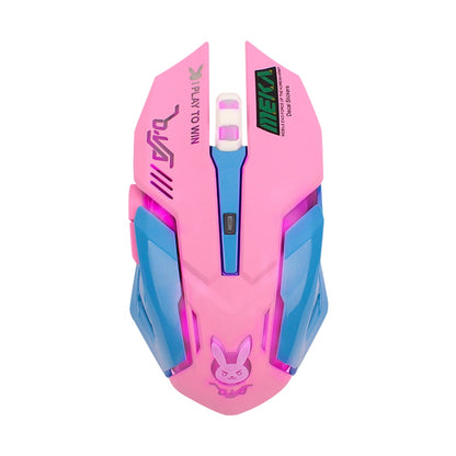 2.4GHz LED USB Wireless Gaming Optical Mouse 2400dpi Mute PC Laptop Computer 6 Buttons Gaming Mice for OW DVA Overwatch