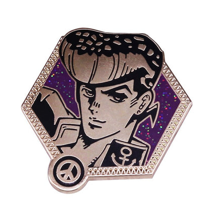 Jojos Bizarre Adventure Brooch Glitter Enamel Pin JOJO Pin Badge