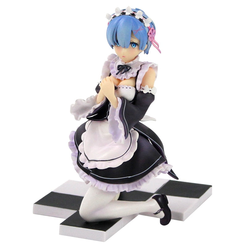 12-22cm Re: Zero in A Different World From Zero Ram Rem Servant Suit Version Figure Doll PVC Collection Model Toys