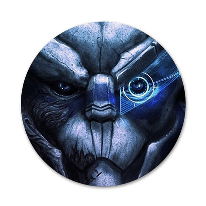 Garrus Vakarian Mass Effect Badge Brooch Pin Accessories For Clothes Backpack Decoration gift