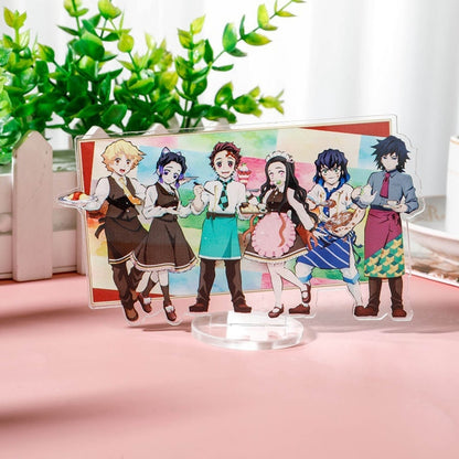 Anime Demon Slayer Kimetsu no Yaiba Kamado Tanjirou Hashira Giyuu Acrylic Stand Action Figure Desk Model Plate Holder Stationery