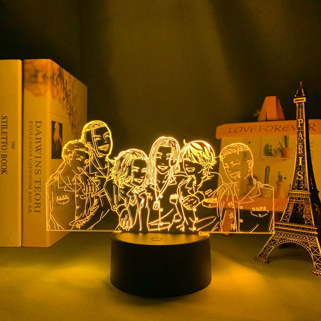 Led Lamp Tokyo Revengers Mikey for Child Bedroom Decor Night Light Birthday Gift Room Table Anime Tokyo Revengers 3d Light