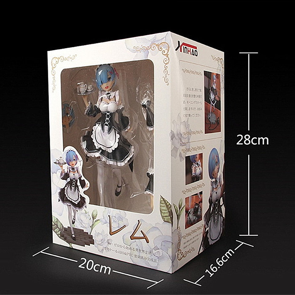 25cm Re: ZERO Starting Life in Another World Anime Figure Rem & Ram Twins Action Figure Rem/Ram Figure Collection Model Doll Toys