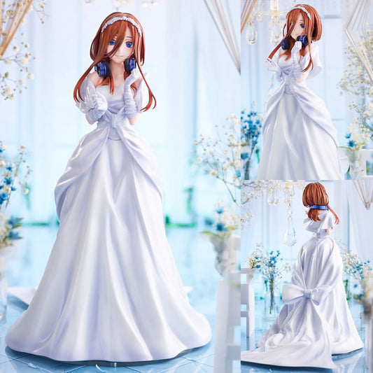 24cm The Quintessential Quintuplets 2 Miku Nakano Wedding Ver. 1/7  PVC Action Figure Collection Model Toy doll Gifts