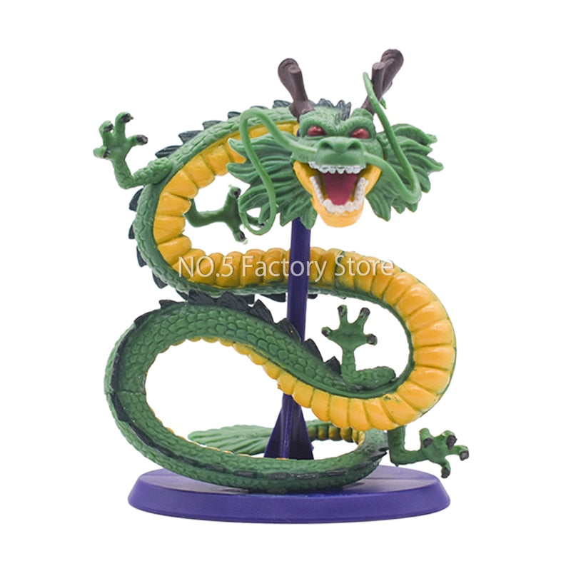 11cm Dragon Ball Cyan Dragon Handmade Model Cake Decoration DBZ Shenron Porunga Anime Figure Doll Toy Car Ornament Birthday Gift