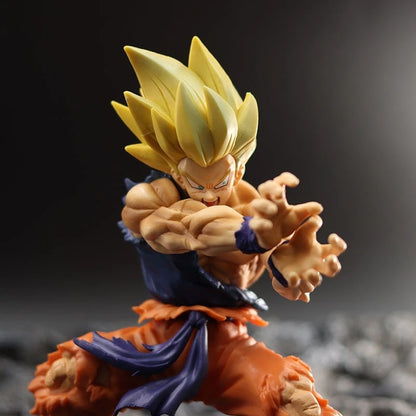 15.5CM Dragon Ball Anime Figure Battle Damage Shockwave Goku Manga Anime Statue PVC Action Figure Collection Model Toys Doll