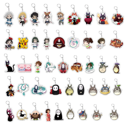 Anime Kiki&#39;s Delivery Service MY NEIGHBOUR TOTORO Spirited Away Cosplay Keychain Acrylic Pendant Backpack Props Accessories Gift