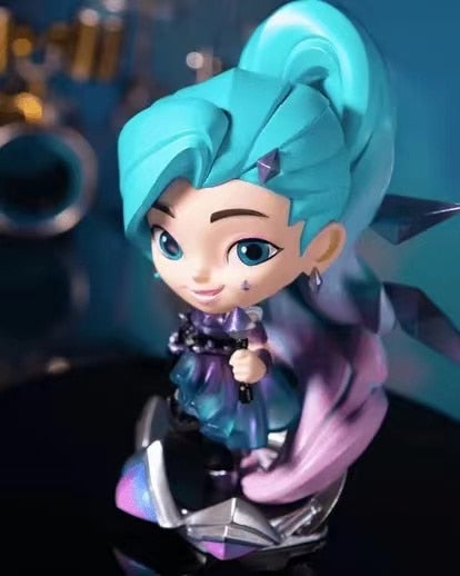 Genuine League of Legends KDA Seraphine cartoon game garage Kit Movable doll Animation ornament Model birthday gift for boy kids