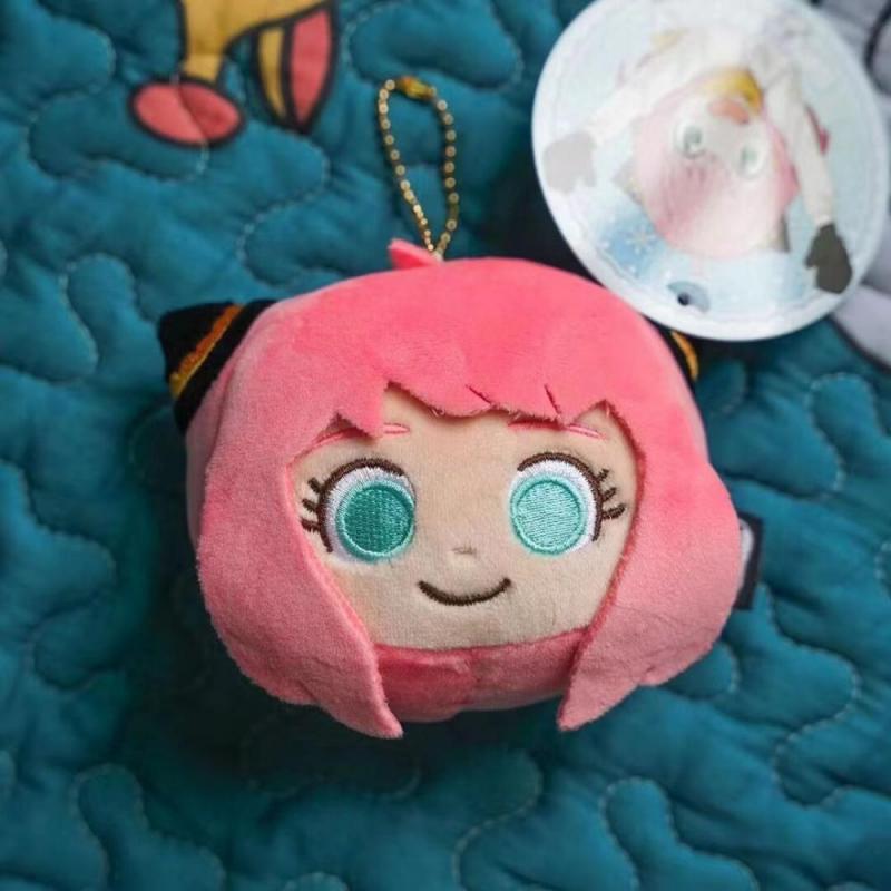 Spy X Family Plush Key Chain Anime Keychain Kawaii Girl Anya Cartoon Plush Pendant Bag Car Decorate Toys Birthday Christmasgifts