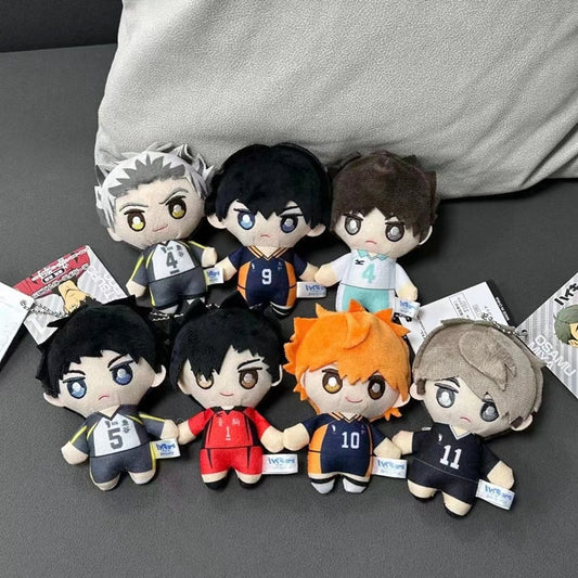 10cm Mini Haikyuu Plush Toy Volleyball Stuffed Doll Hinata Shoyo Tobio Kageyama Yu Nishinoya Plush Pendant Keychain Toy For Gift