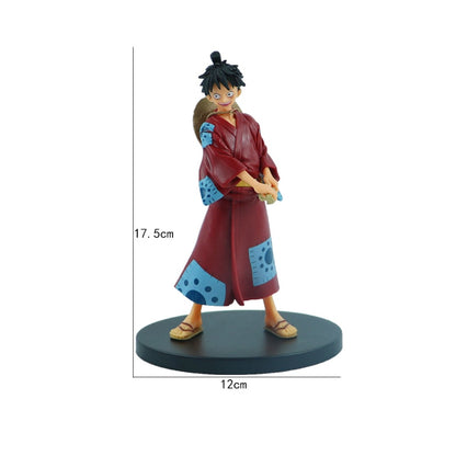 18cm One Piece Anime Figure Pirate Warriors Monkey D Luffy Roronoa Zoro Sanji Usopp Action Figures Collectible Model Toys