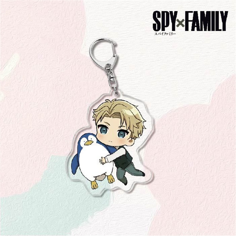 Kawaii Spy X Family Cosplay Keychain Twilight Yor Forger Anya Forger Keyring Cartoon Print Acrylic Key Chain Ring Anime Jewelry