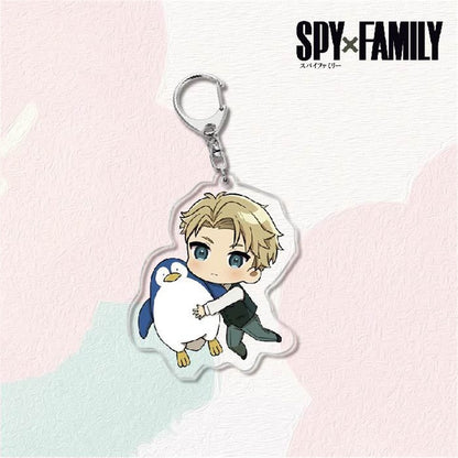 Kawaii Spy X Family Cosplay Keychain Twilight Yor Forger Anya Forger Keyring Cartoon Print Acrylic Key Chain Ring Anime Jewelry