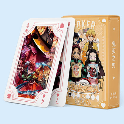 Demon Slayer Poker playing cards board games Anime Nezuko child kids Children toys deck card manga Jujutsu Kaisen Spy X Family