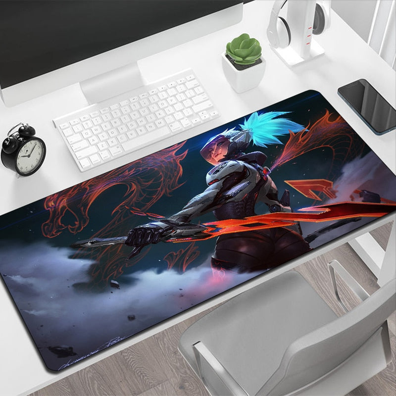 Keyboard Mouse Pad League of Legends Akali Kawaii Gaming Mat Large Mausepad Anime Mats Pc Mause Computer Accessories Gamer Pads