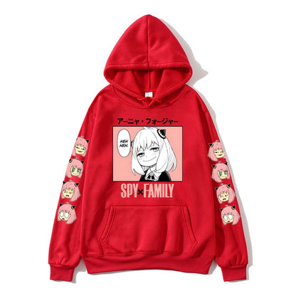 Anya Anime Spy X Family Hoodies Kawaii Cartoon Mens/WomenSweatshirt Tops Harajuku Unisex Couple Hoodie Plus Fashion Streetwear