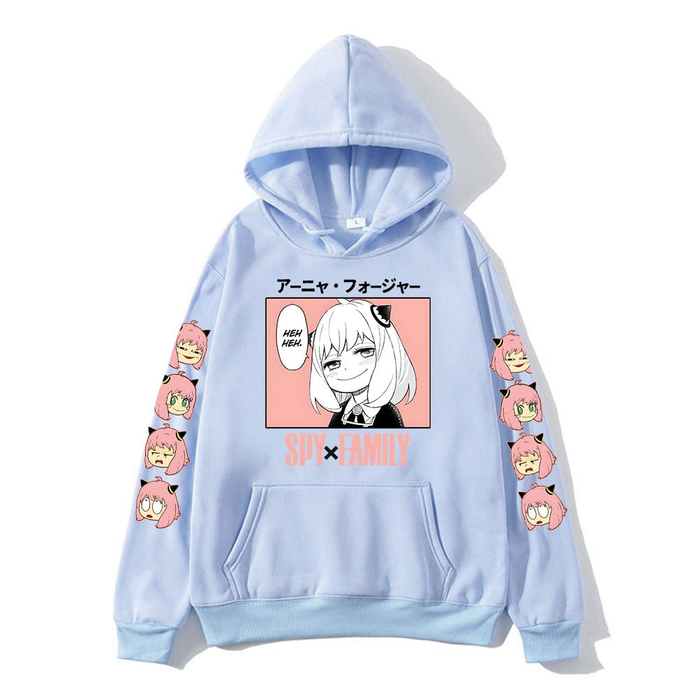 Anya Anime Spy X Family Hoodies Kawaii Cartoon Mens/WomenSweatshirt Tops Harajuku Unisex Couple Hoodie Plus Fashion Streetwear