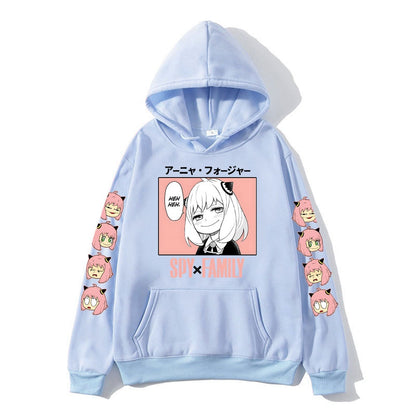 Anya Anime Spy X Family Hoodies Kawaii Cartoon Mens/WomenSweatshirt Tops Harajuku Unisex Couple Hoodie Plus Fashion Streetwear