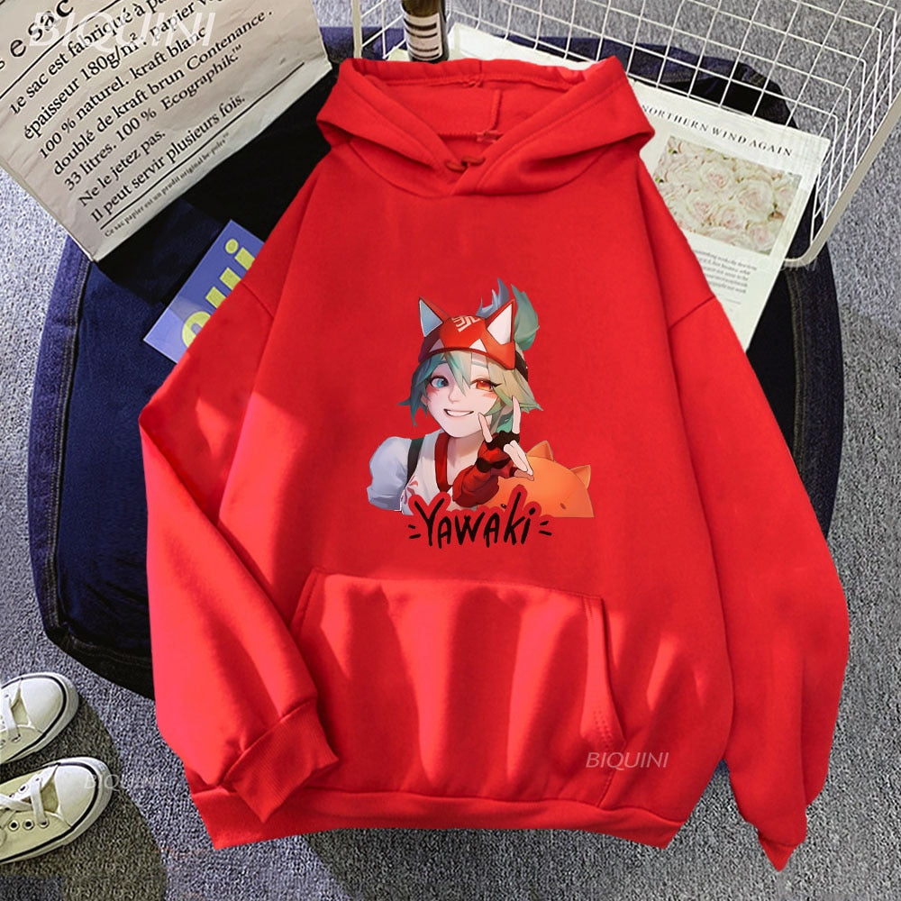 Anime Overwatch 2 Hoddies Kiriko Printing Hoddie Men Women Funny Jacket Sweatshirt Winter Autumn Fashion Long Slevees Clothing