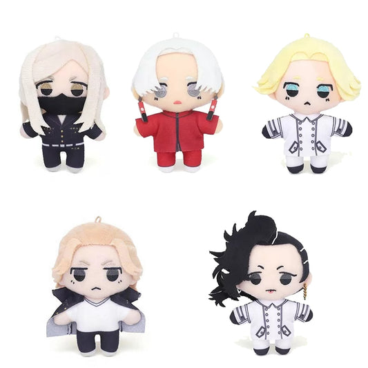 Genuine Movic Tokyo Revengers Mikey Sanzu 10cm Plush Pendant Toys Sano Hanemiya Kazutora Sendou Atsushi Haitani Rindou Doll Gift