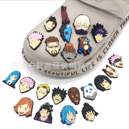 Jujutsu Kaisen Anime Removable Crocs Shoe Buckle Decoration Single Sale Wholesale Sneakers Accessories Decorations Boys Gifts