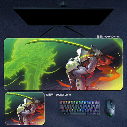 Gaming Overwatch Large Mouse Pad Dva Genji Hanzo Junkrat Mousepad Computer Laptop Gamer Pad PC Gaming Anime Accessories Desk Mat