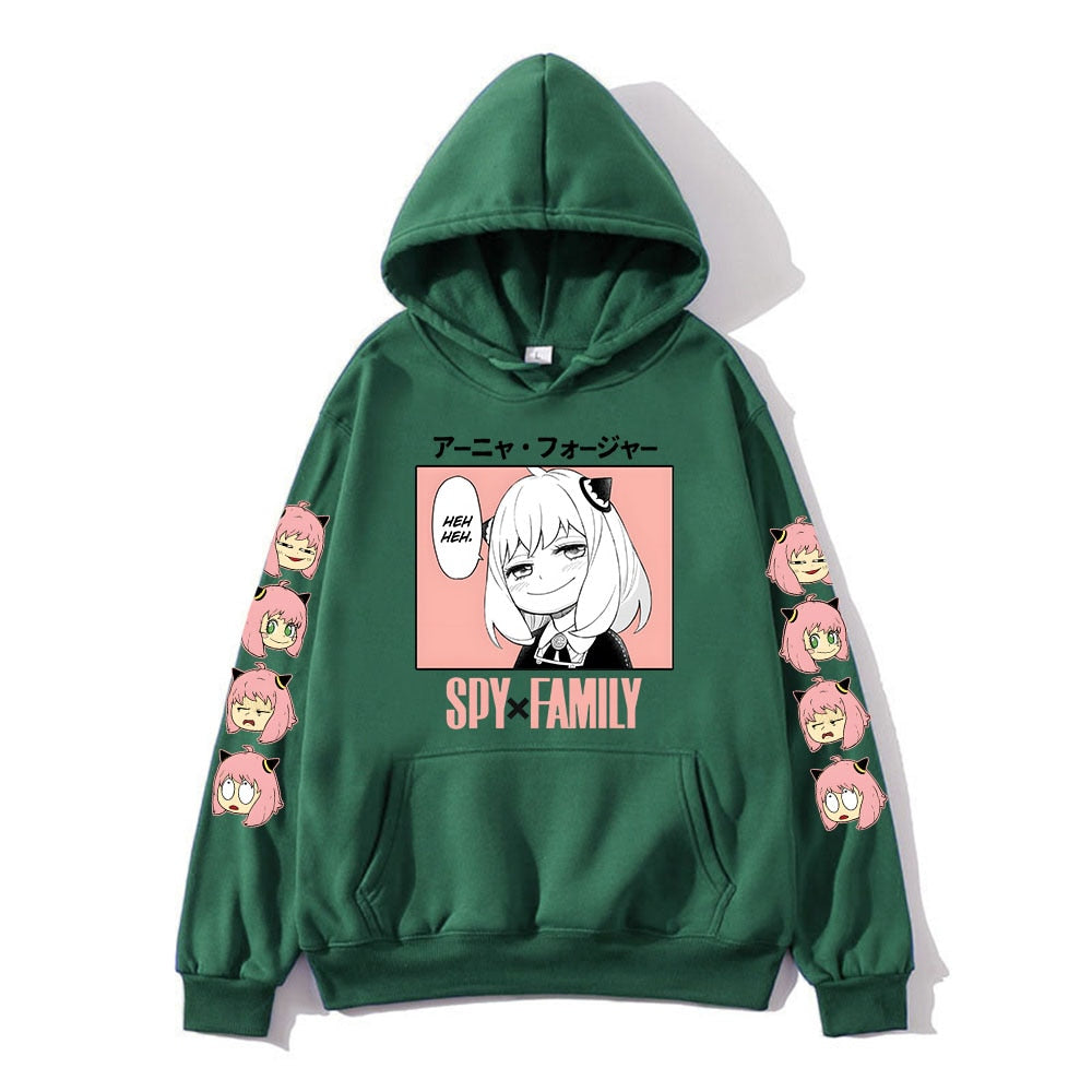 Anya Anime Spy X Family Hoodies Kawaii Cartoon Mens/WomenSweatshirt Tops Harajuku Unisex Couple Hoodie Plus Fashion Streetwear