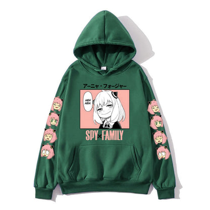 Anya Anime Spy X Family Hoodies Kawaii Cartoon Mens/WomenSweatshirt Tops Harajuku Unisex Couple Hoodie Plus Fashion Streetwear