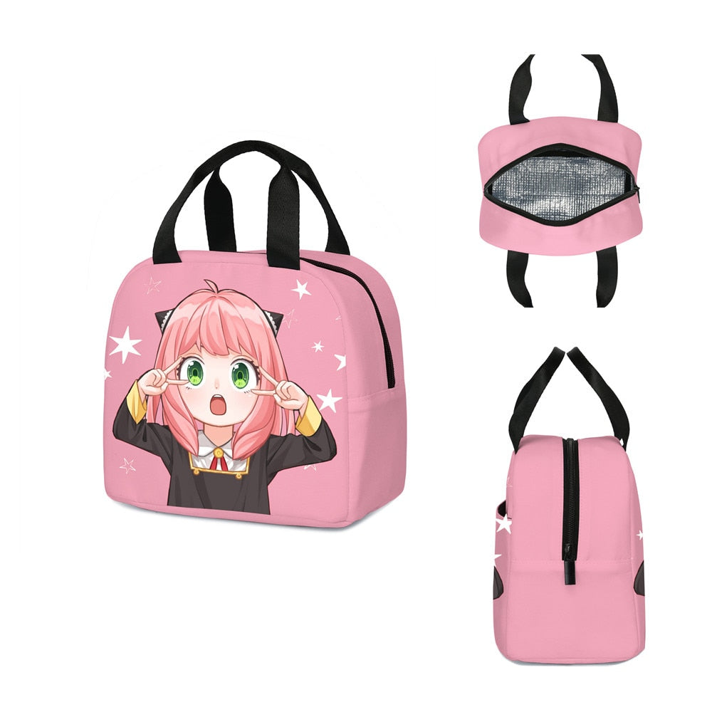 Spy X Family Anya Anime Insulated Polyester Lunch Bags Multifunction Cooler Thermal Food Women Men Travel Work Lunch Bags