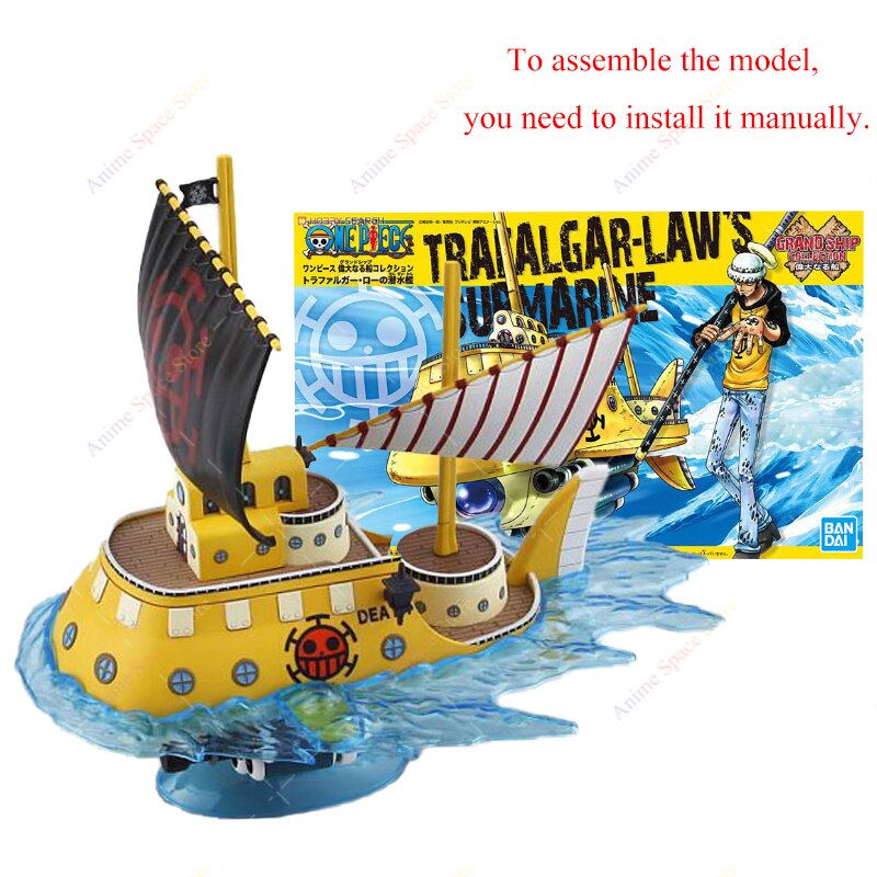 18cm Anime One Piece Figure Thousand Sunny Going Merry Boat Pirate Ship Fiugrine Toys Action Figures Shanks Assembly Model Toys