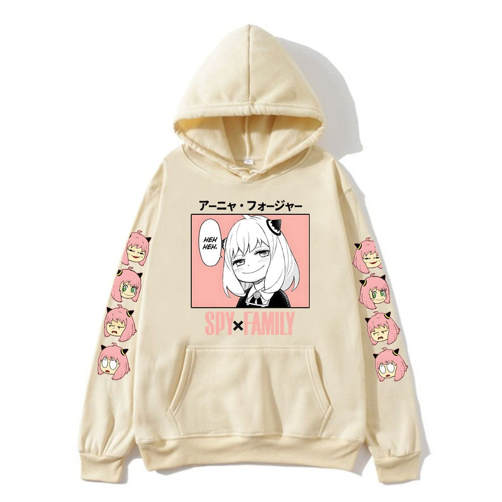 Anya Anime Spy X Family Hoodies Kawaii Cartoon Mens/WomenSweatshirt Tops Harajuku Unisex Couple Hoodie Plus Fashion Streetwear