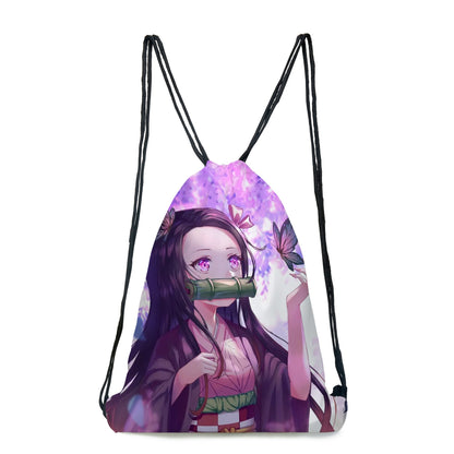 Japan Anime Kimetsu No Yaiba Demon Slayer Kamado Tanjirou Agatsuma Zenitsu Tomioka Giyuu Bunchy pocket Bag