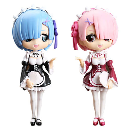 Japanese Anime 15cm Rem Re: Zero In A Different World From Zero Kawaii Qposket Girl Figure PVC Collection Model Toys